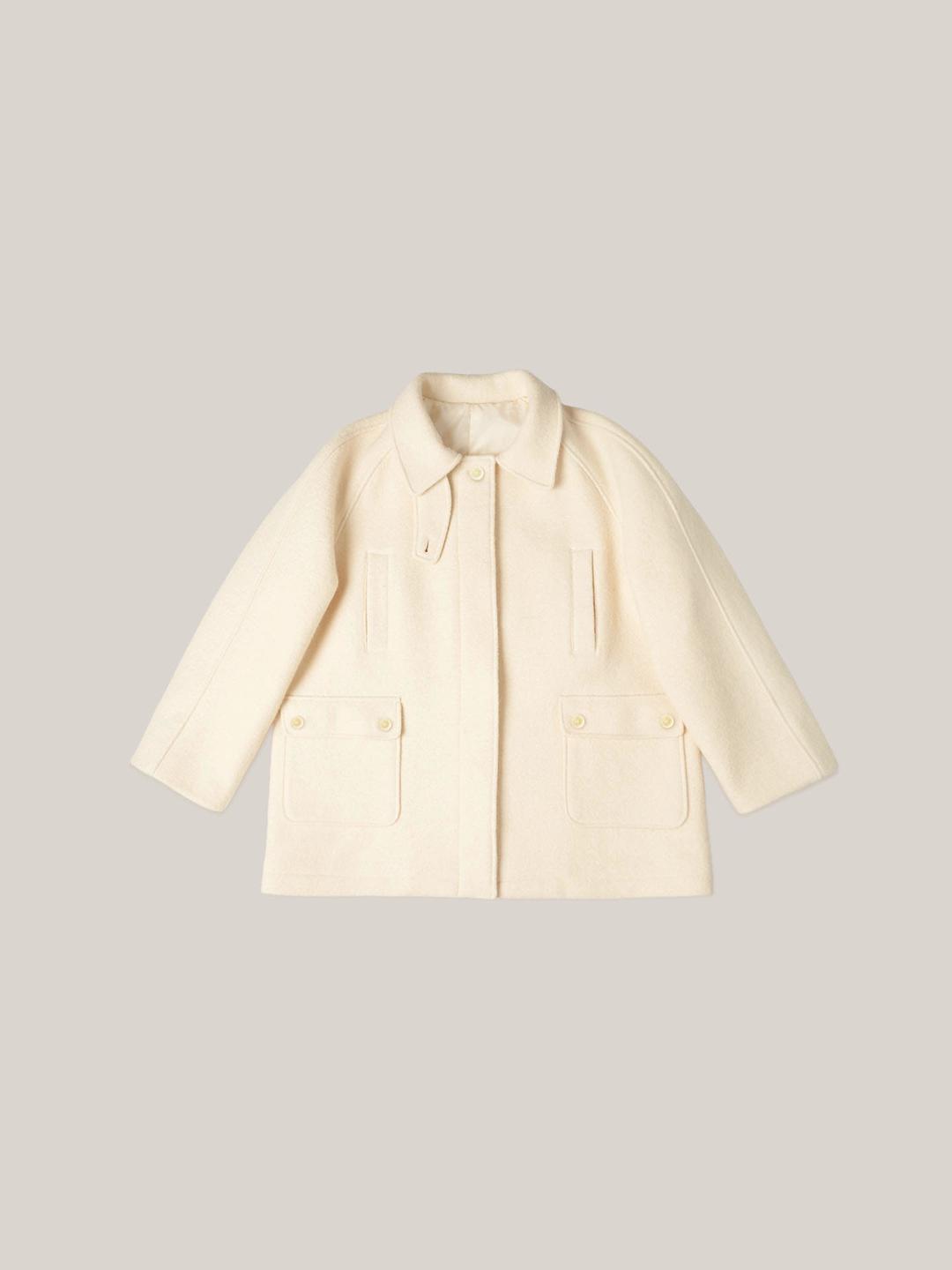 ALPACA FLUFFY COAT  [ CREAM ]