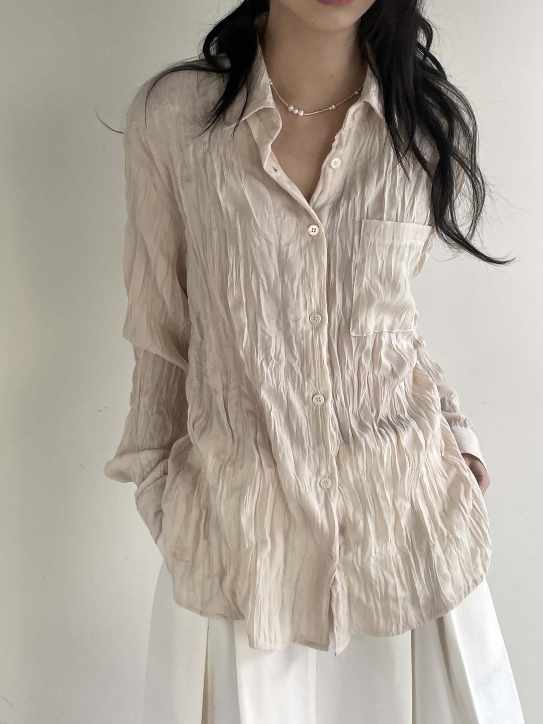 crease wrinkle blouse