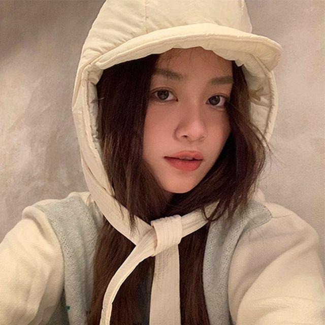 힙합 겨울 방한 군밤장수 여성 패딩 바라클라바 모자