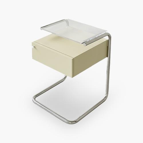 VOO Bed Side Table / Cream Yellow