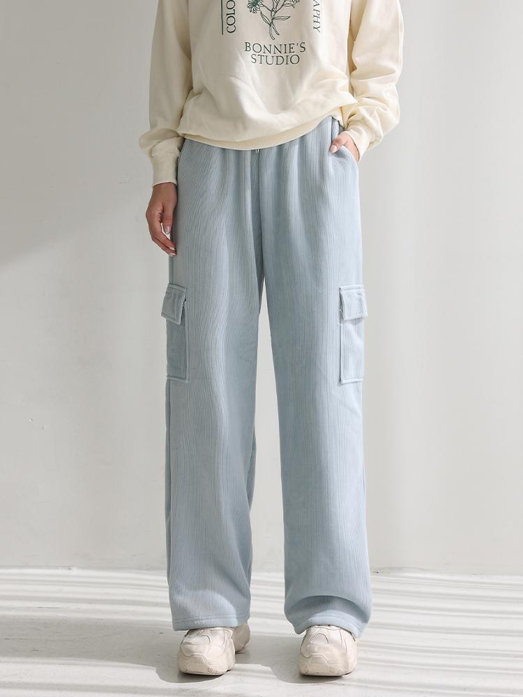 (핫기모10탄) 융기모 코듀로이 포켓 와이드 팬츠 5컬러
