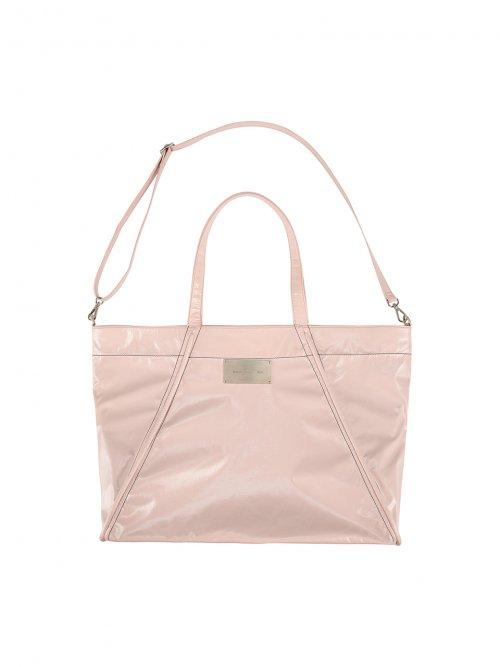 BIG COATING TOTE BAG IN PINK