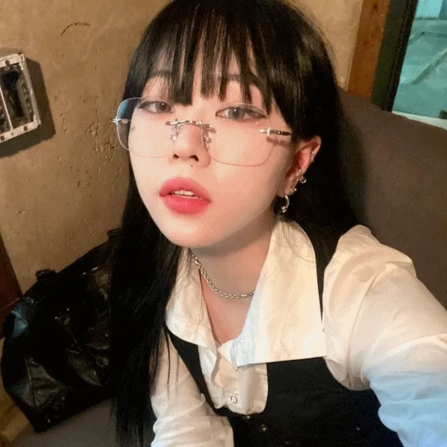 💖긱시크💖 메탈 안경 클리어 무테 안경테 포인트 너드 선글라스