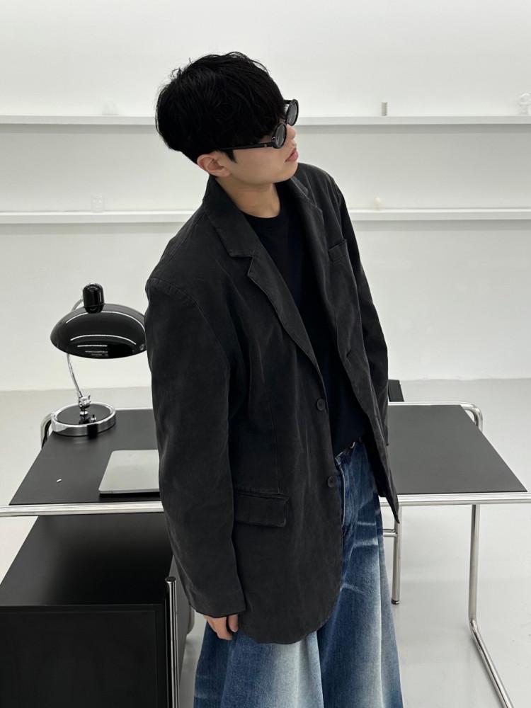 워시드 빈티지 오버 자켓 남자블레이저 1C