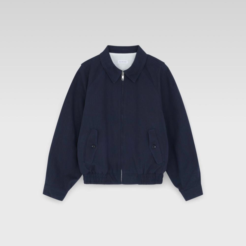 HAUS 하우스 헤링본 코튼 블루종 (2color)