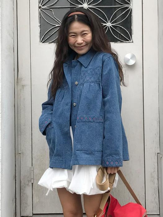 Embroidered Denim Jacket VC2512JK103M