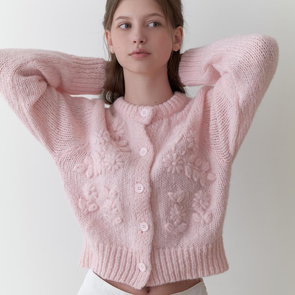 Marshmallow knit cardigan (pink)