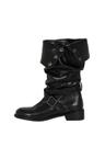 FOLDED BUCKLE BOOTS BLACK