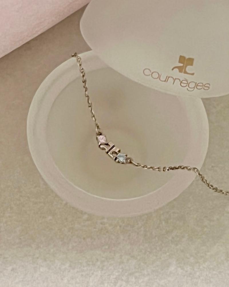 [중고] pink & blue bracelet COURREGES (silver 925)