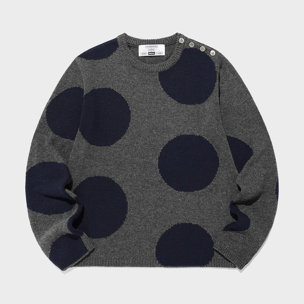 FFATS DOT L/S KNIT_CHARCOAL(NG2EFUK610A)