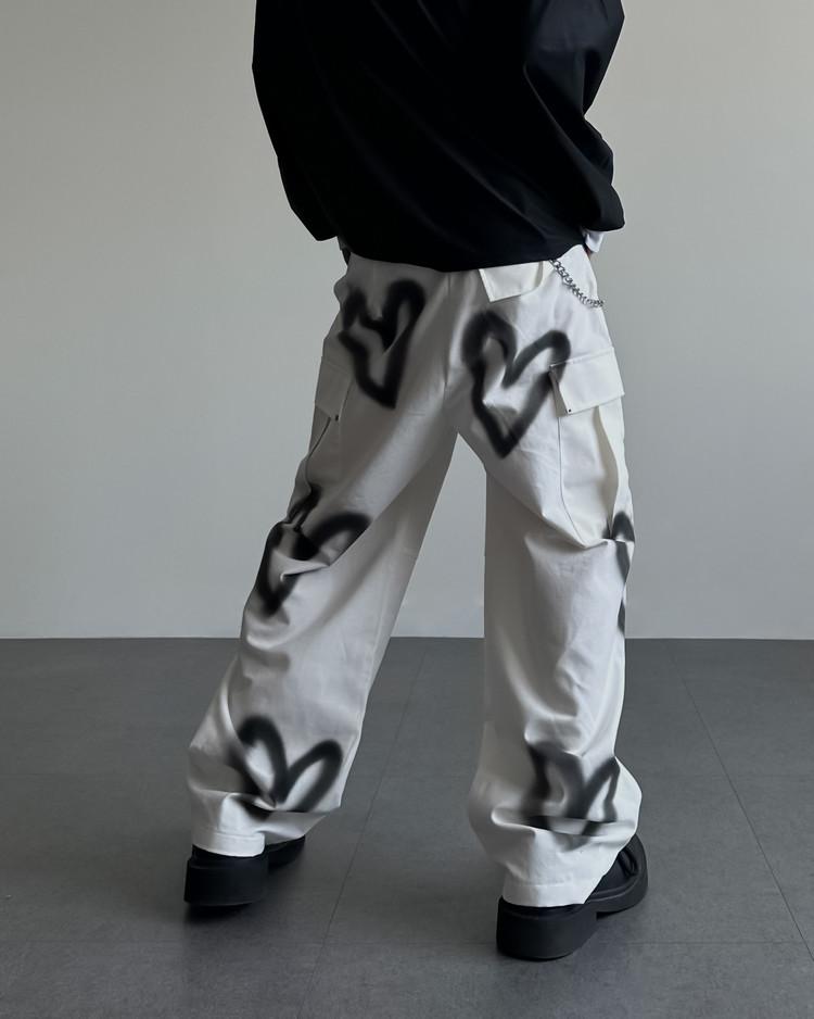 하트 카고 와이드 팬츠 (3colors)