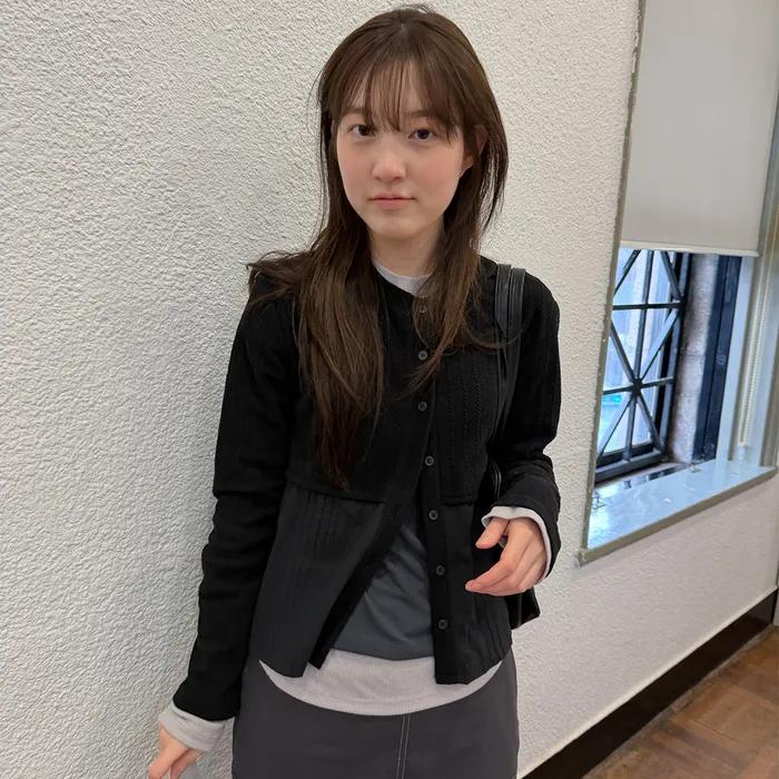 HALF BLOUSE HALF CARDIGAN BLACK