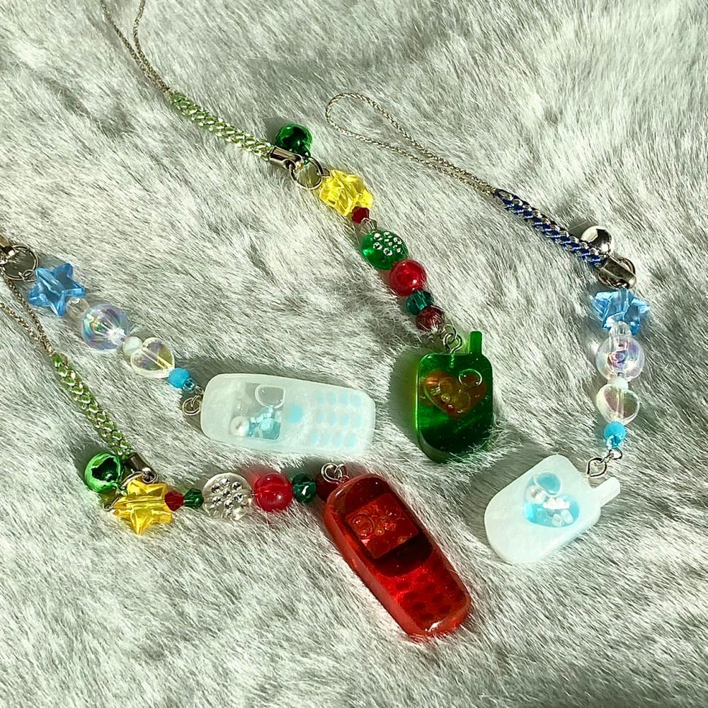 미니 레트로폰 비즈 스트랩/키링(겨울 버전)