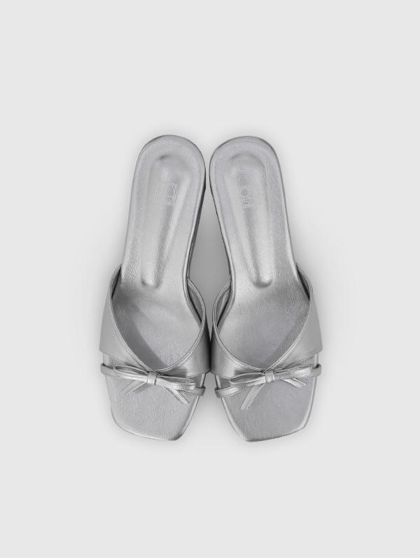 [2nd 예약주문] CLASSIC RIBBON MULE (SILVER)