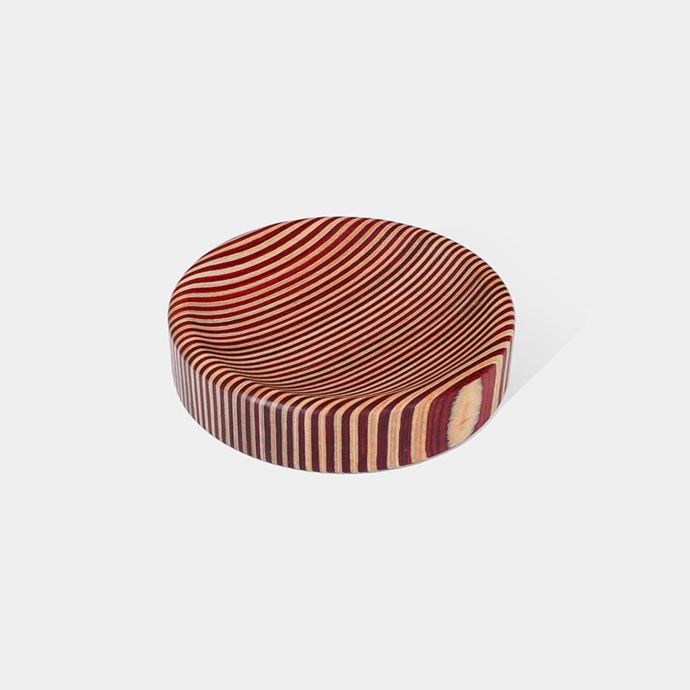 Wood Stripe Tray 우드 스트라이프 트레이 레드 원형트레이 크리스마스 데코소품