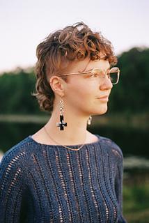 Rib Lace Raglan pattern by James N Watts