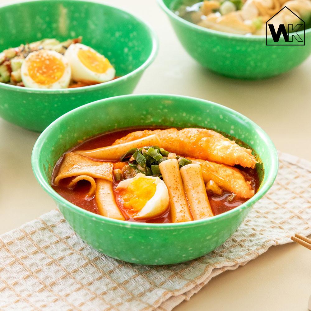 멜라민 옛날 레트로 분식집 분식 국물 떡볶이 그릇 접시