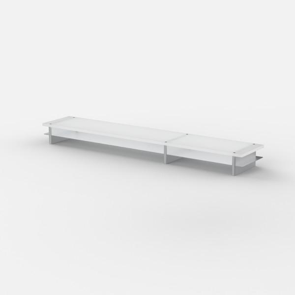 Dual Monitor Shelf - Fog White