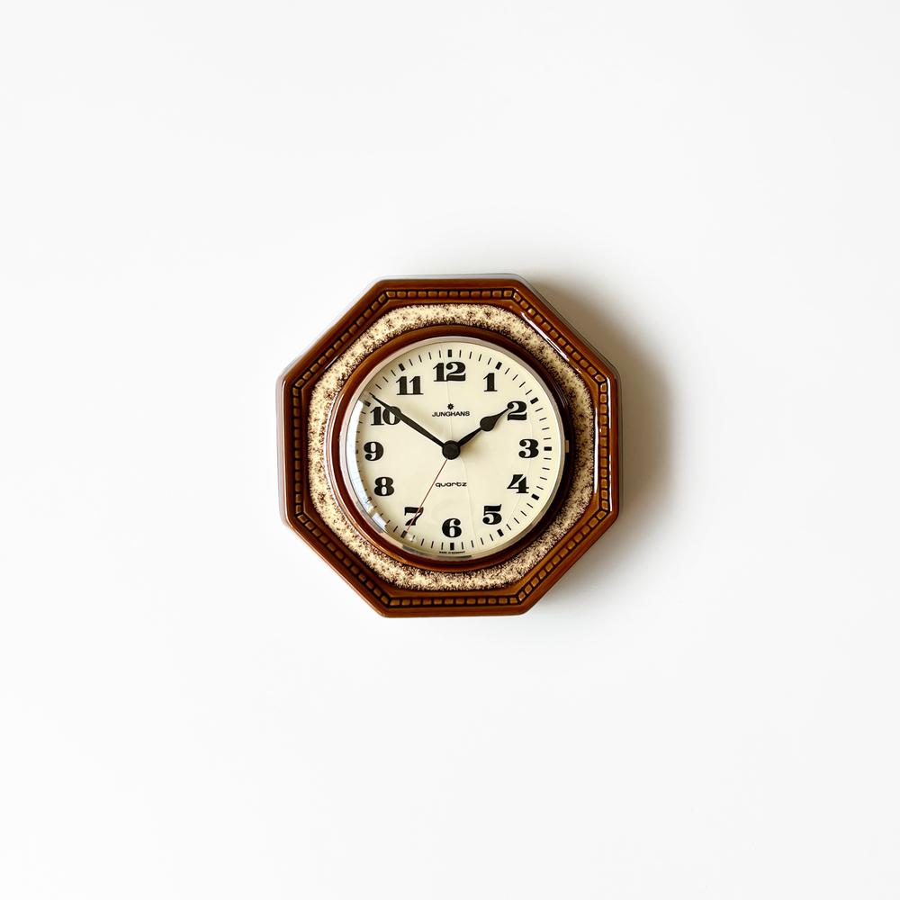 1970s JUNGHANS Brown quartz wall clock