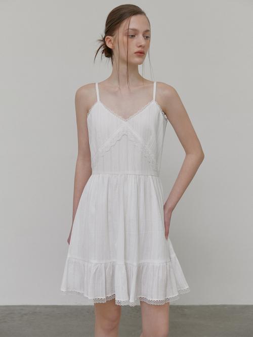 Slip Lace Mini Dress, White