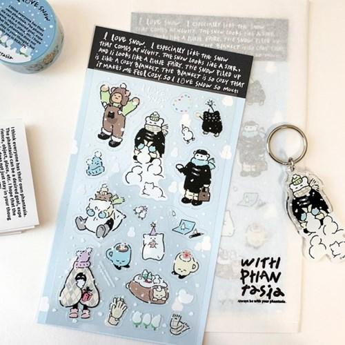 [윝판타] I LOVE SNOW sticker