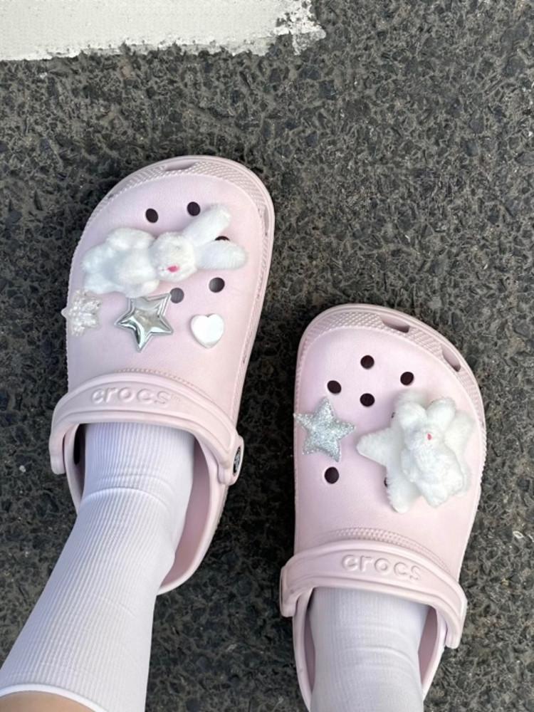 헤르츠룸 rabbit crocss deco 크록스 지비츠 세트 인형 토끼 겨울 여름 캐릭터 귀여운