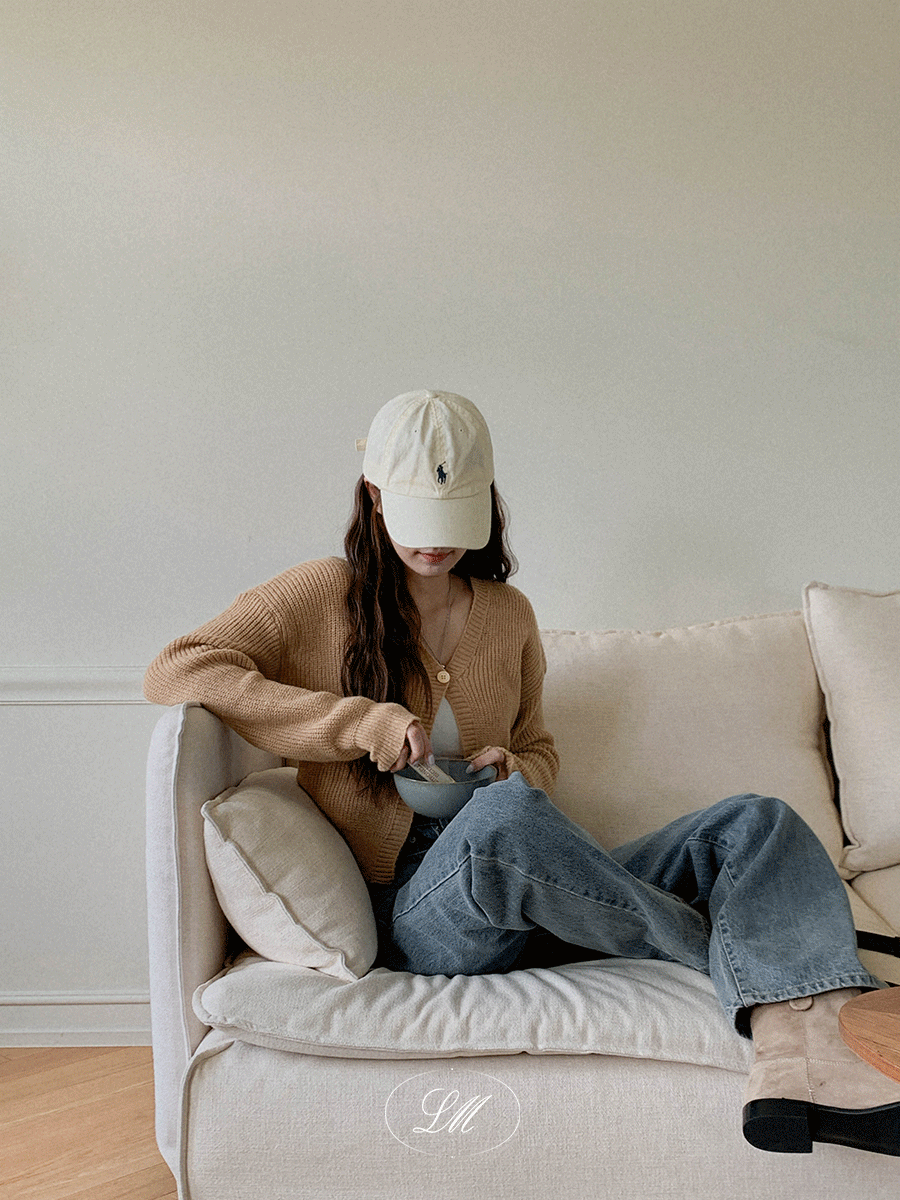 [가을니트 오늘출발🚚] 샌디 원버튼 니트 가디건 - 3 color