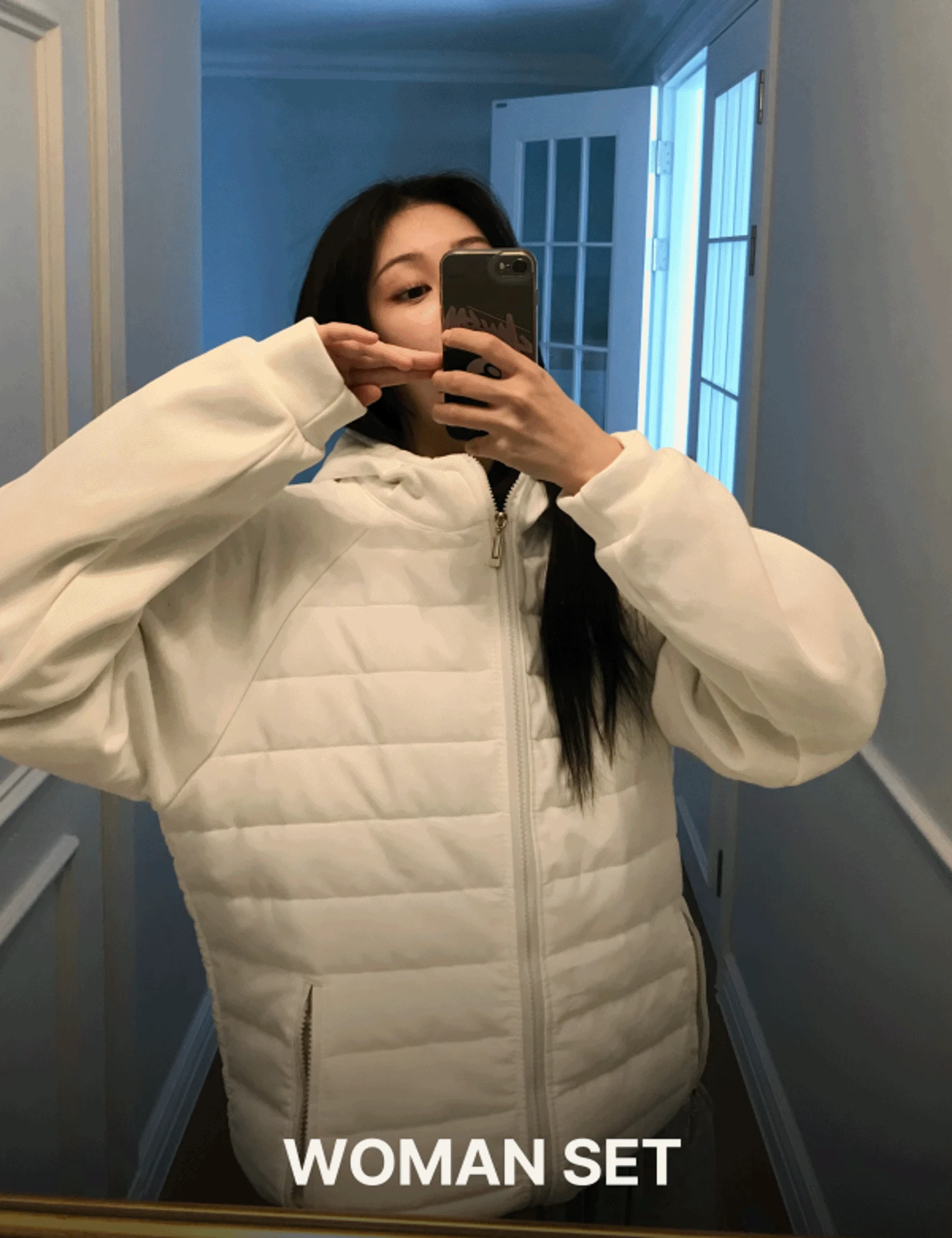 (WOMAN) 서브씨 삿포로 후드 니트패딩