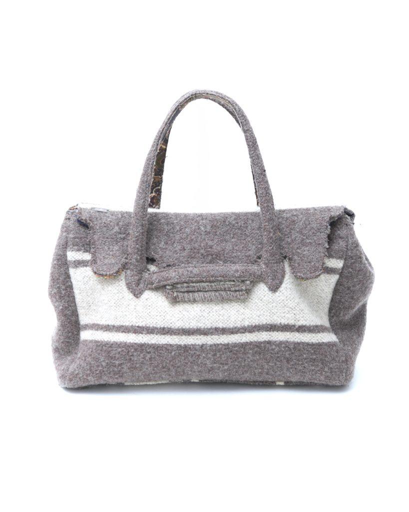 WOOL STRIPED MAXI BAG - Anemonia
