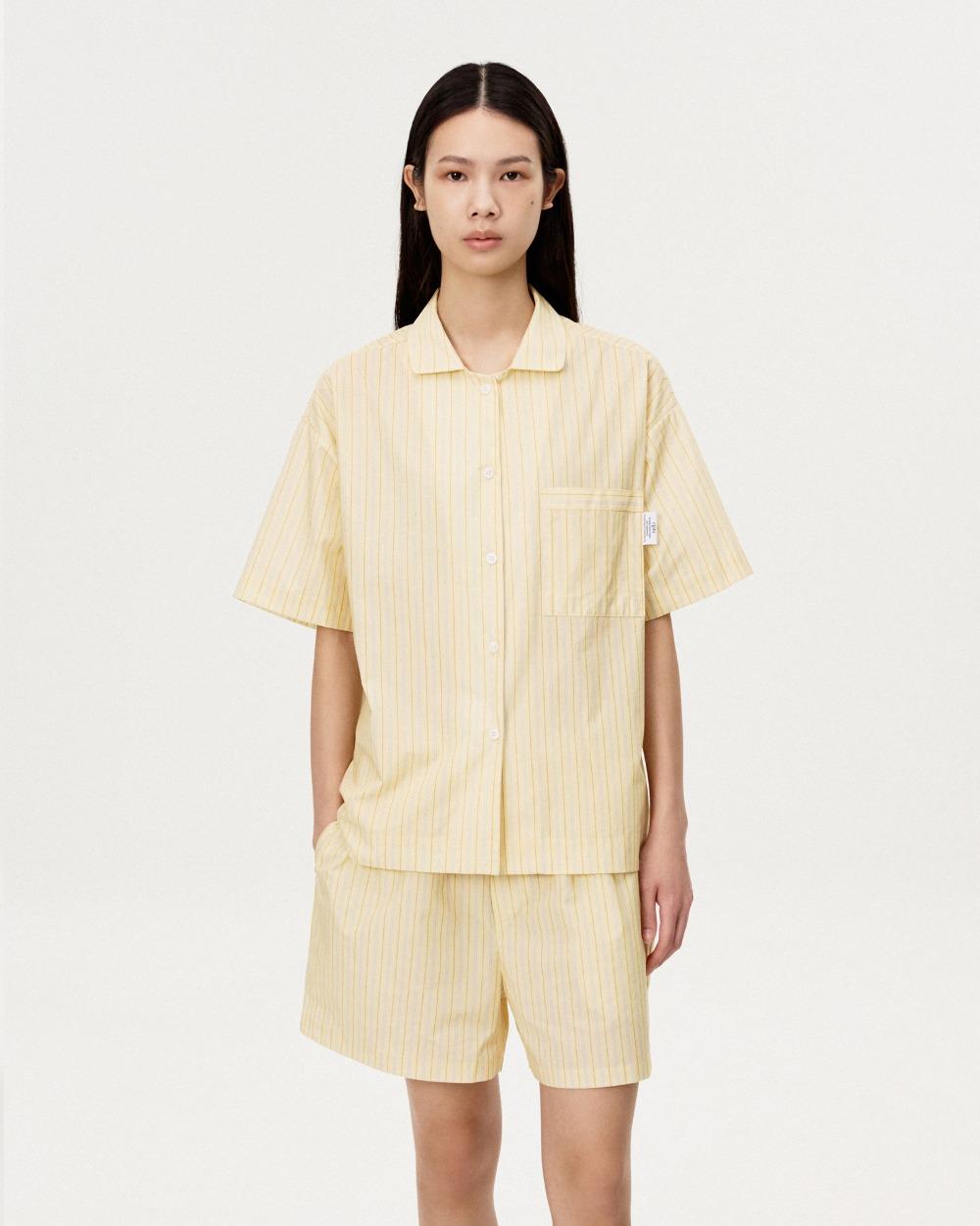 POPLIN STRIPE PAJAMAS_BUTTER