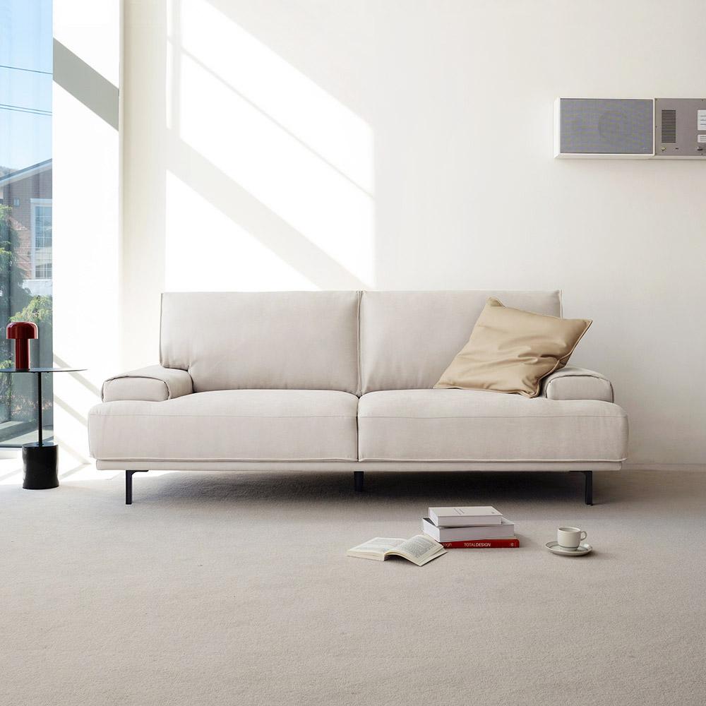 벤 브루투스 레더 패브릭 3인 소파