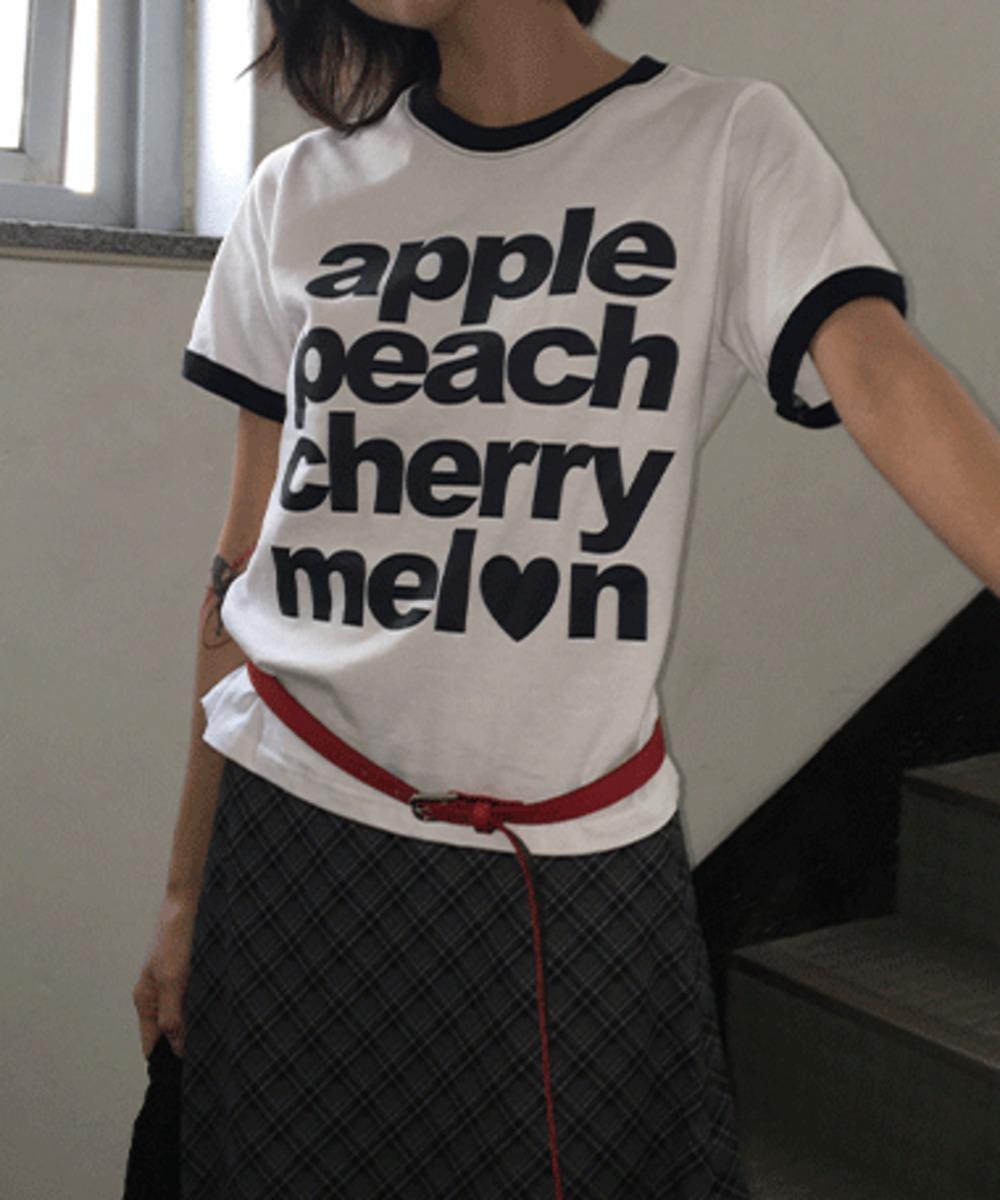 데일리쥬 워브 프루츠 링거 반팔 티셔츠