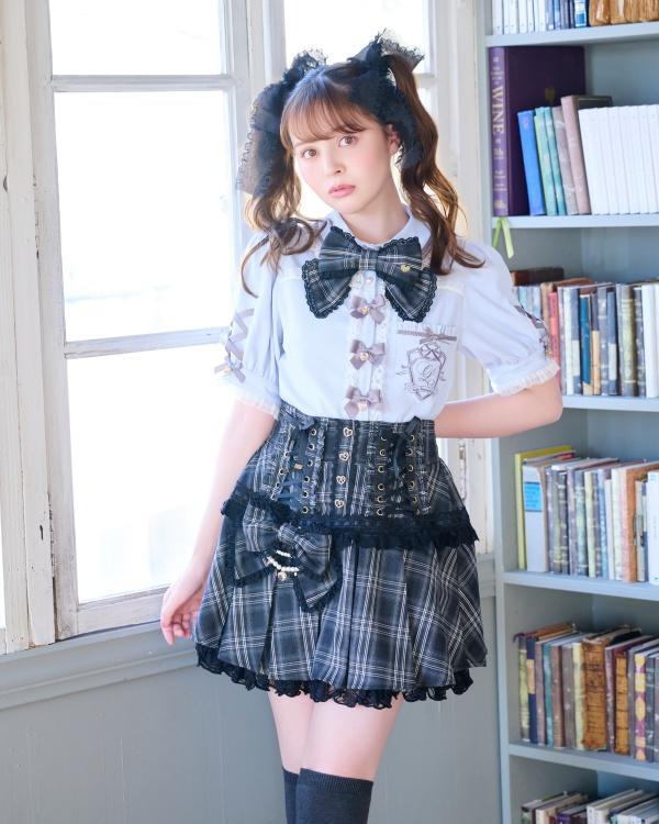 【予約商品】ワンサイドリボンチェックスカパン