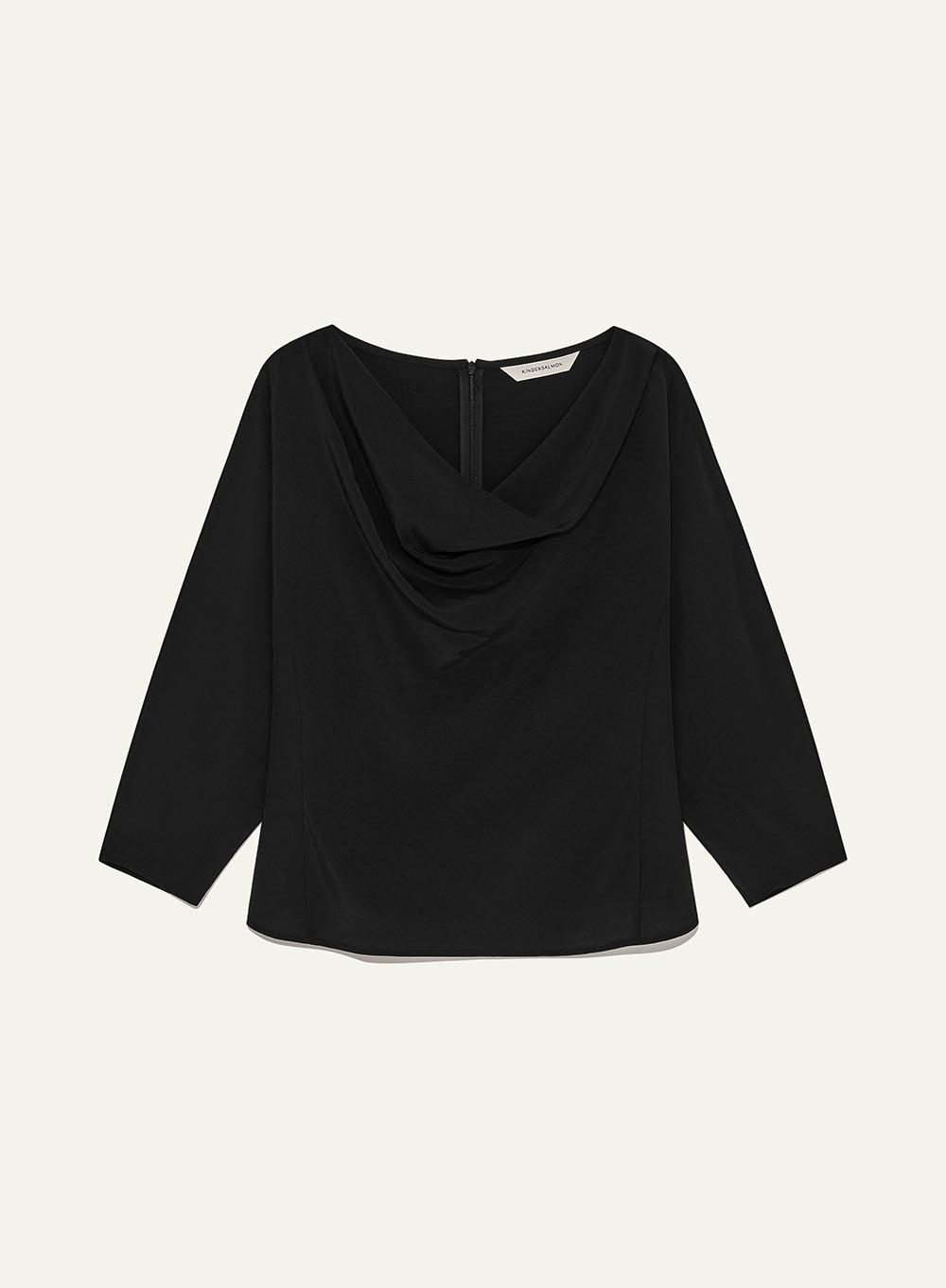 Edith Draped Top Black
