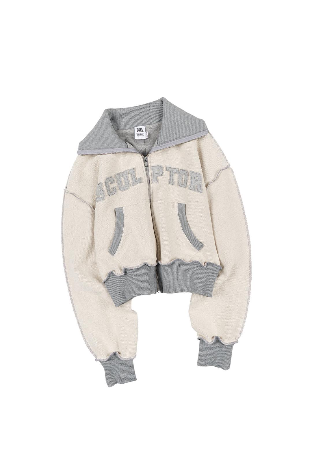 Inside-Out Zip-Up Melange-Reverse