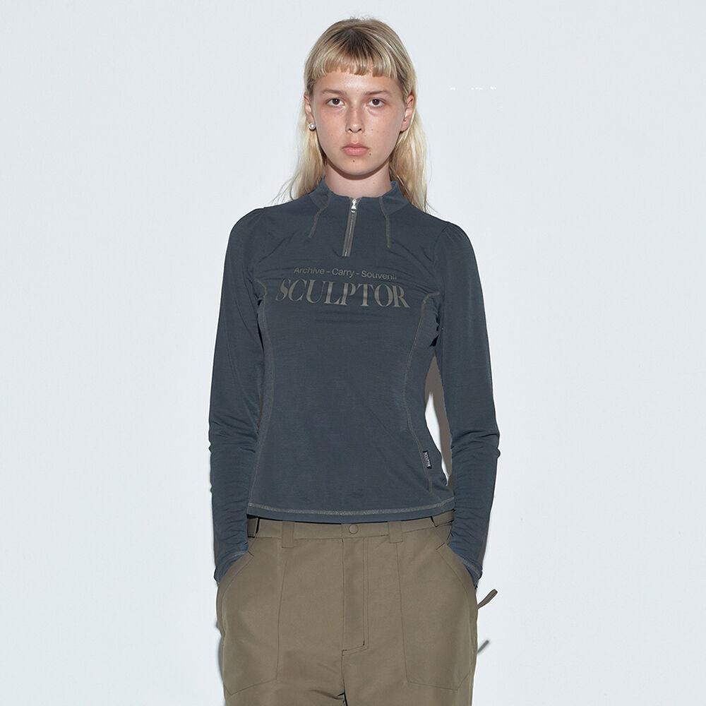 Sports Half Zip-Up Dusty Navy