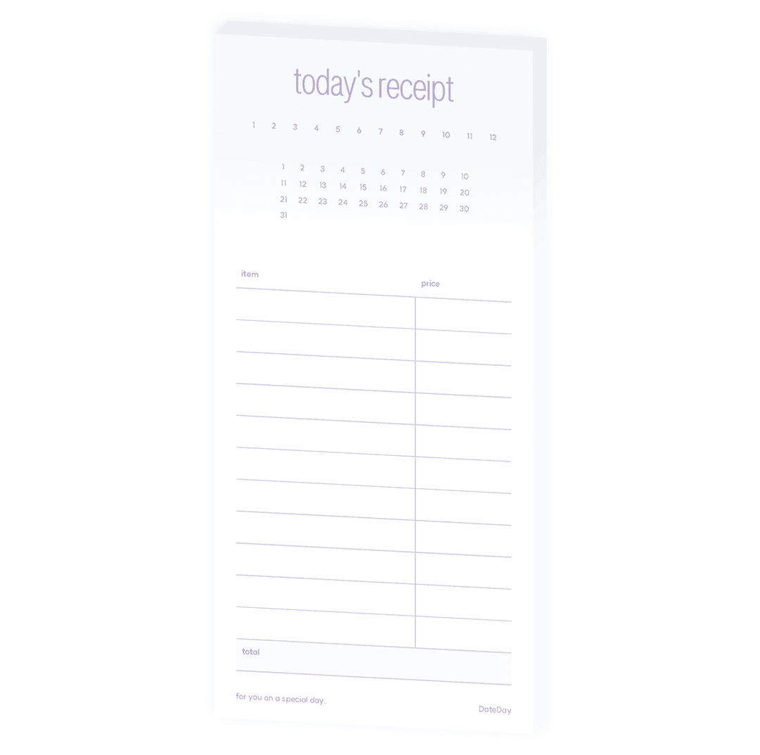 Memopad - Today receipt