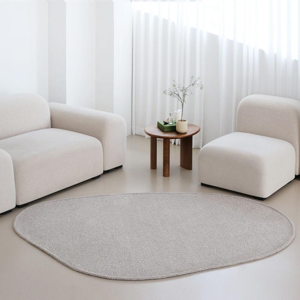 선데이 비정형 쉐입 페블 단모 러그 카페트