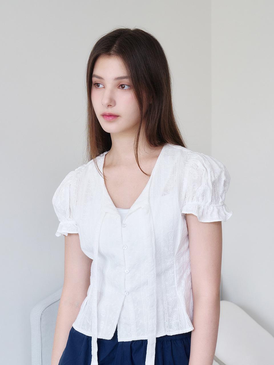 Tie Blouse (White)