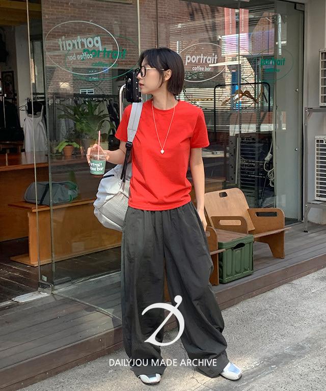 데일리쥬 [MADE] 베일리 데일리 컬러 반팔 티셔츠