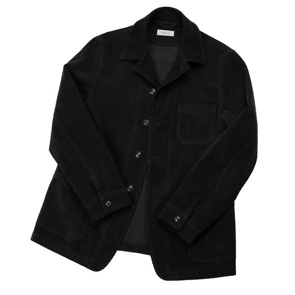 Corduroy French Work Jacket (Black)