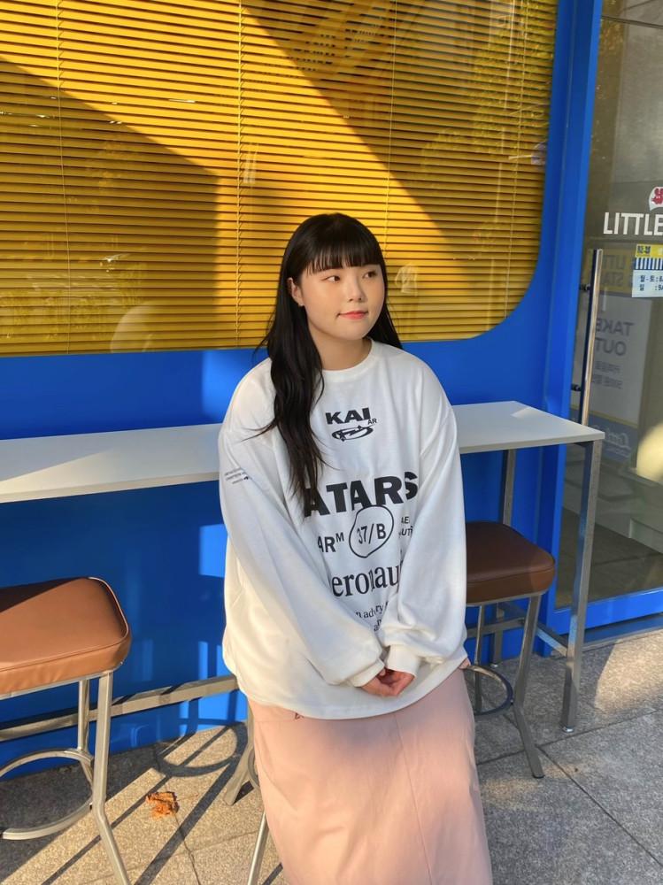 [빅사이즈][66~120][강추] 수수 레터링 롱슬리브