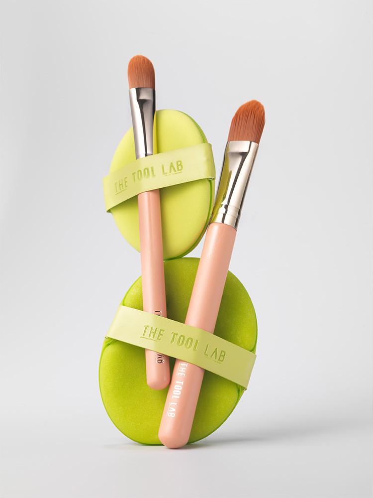 [유리알 베이스] 해피림 아쿠아퍼프 2개입 + 231 브러쉬(2종 택1) 하이드로 퍼프 컨실러 파운데이션 브러쉬 : 더툴랩