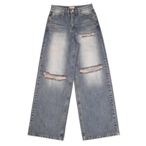 Stitch Washed Jeans -[PINK BRUSH]