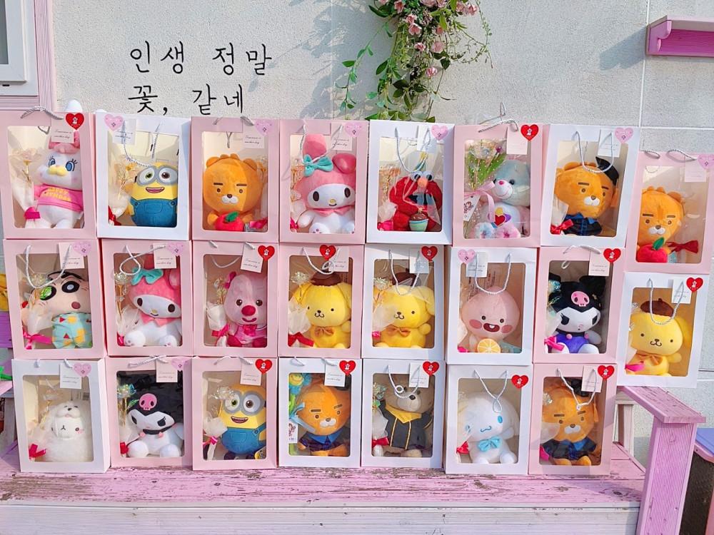 댕이네꽃밭 캐릭터 인형꽃다발 선물세트 100종