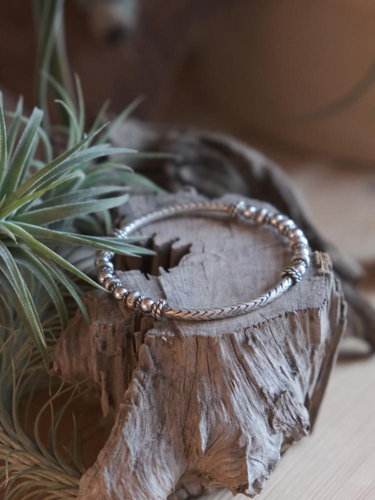 [자체제작] Bar & Ball Mix Karen Silver B. / 바&볼 믹스 카렌 실버 브레이슬릿.