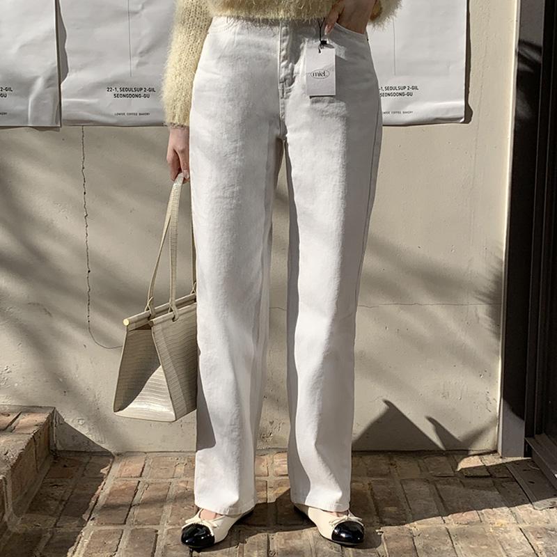 [발렌타인세일🔥]엘보이 코튼 세미 와이드 바지 와이드팬츠 아뜨랑스 퍼 봄 팬츠 pants ps4455