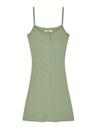 PROVINCE EYELET CAMI DRESS (MATCHA BLOOM)