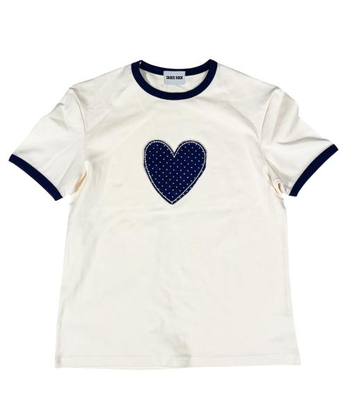 Heart Ringer T-shirt ((cream*navy))