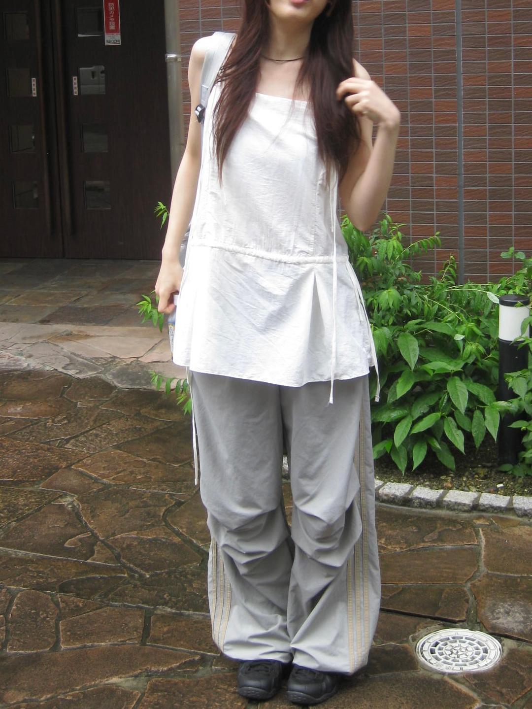 parachute training pants (grey yellow)